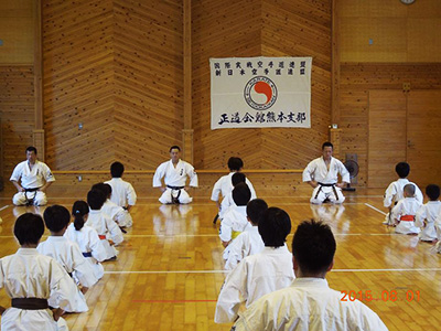 真正会 熊本支部少年部夏合宿（山都町清流館）