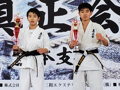 組手 中学生男子A 優勝 竹下昴秀 準優勝 長木結史
